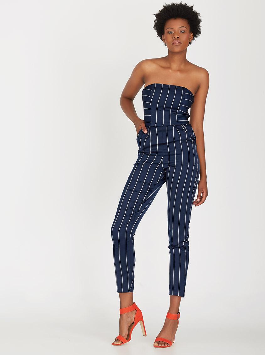 navy fitted jumpsuit