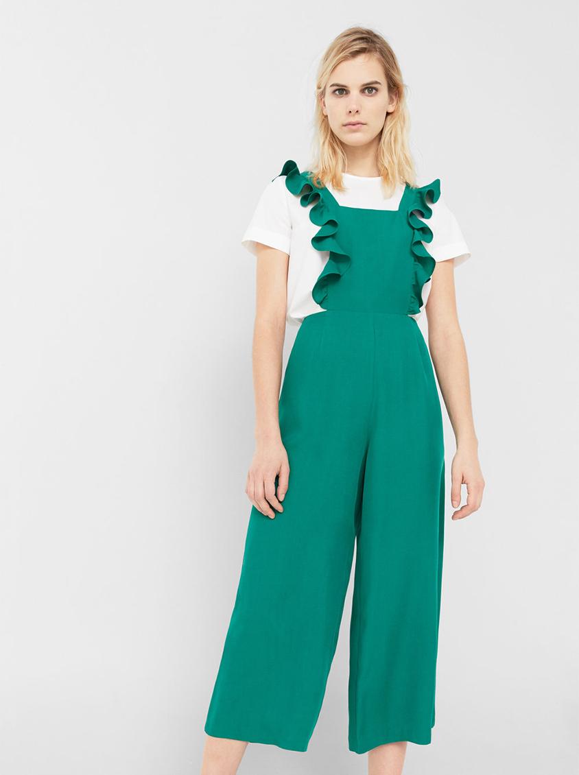 Ruffled Jumpsuit Green MANGO Jumpsuits & Playsuits | Superbalist.com