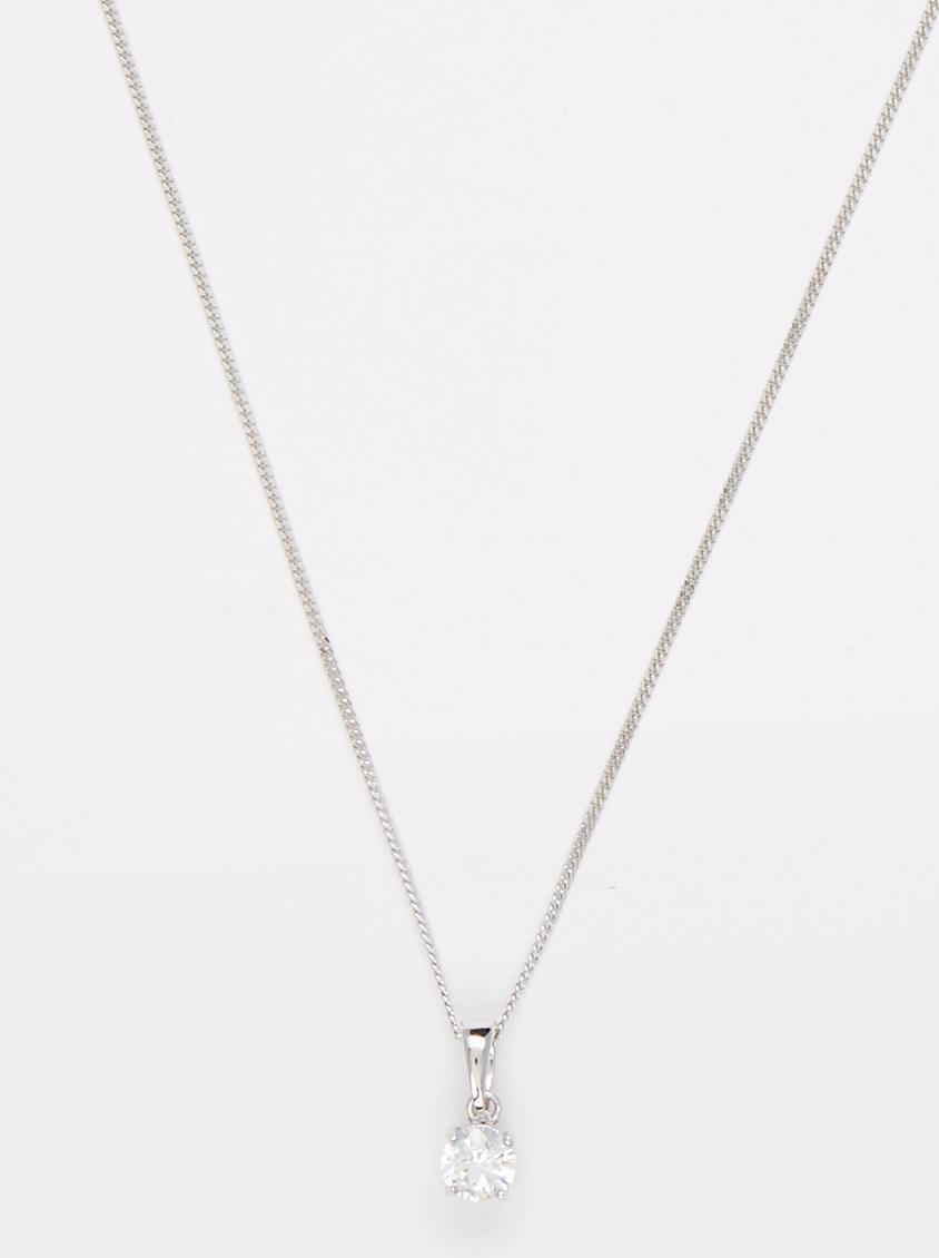 Sterling Silver Solitaire Necklace Silver edit Jewellery | Superbalist.com