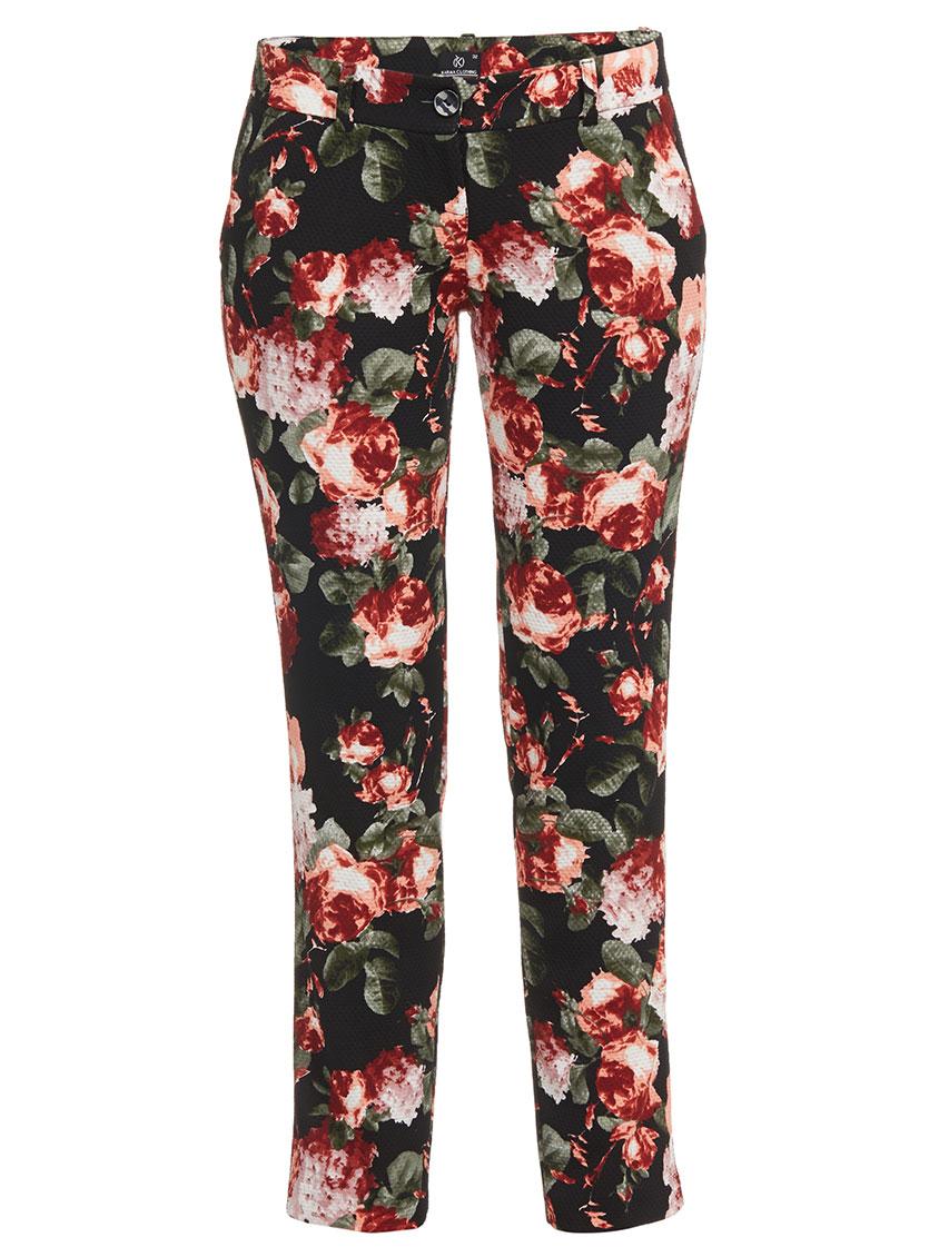 Ottoman Pants Floral Print Multicolour KARMA Trousers