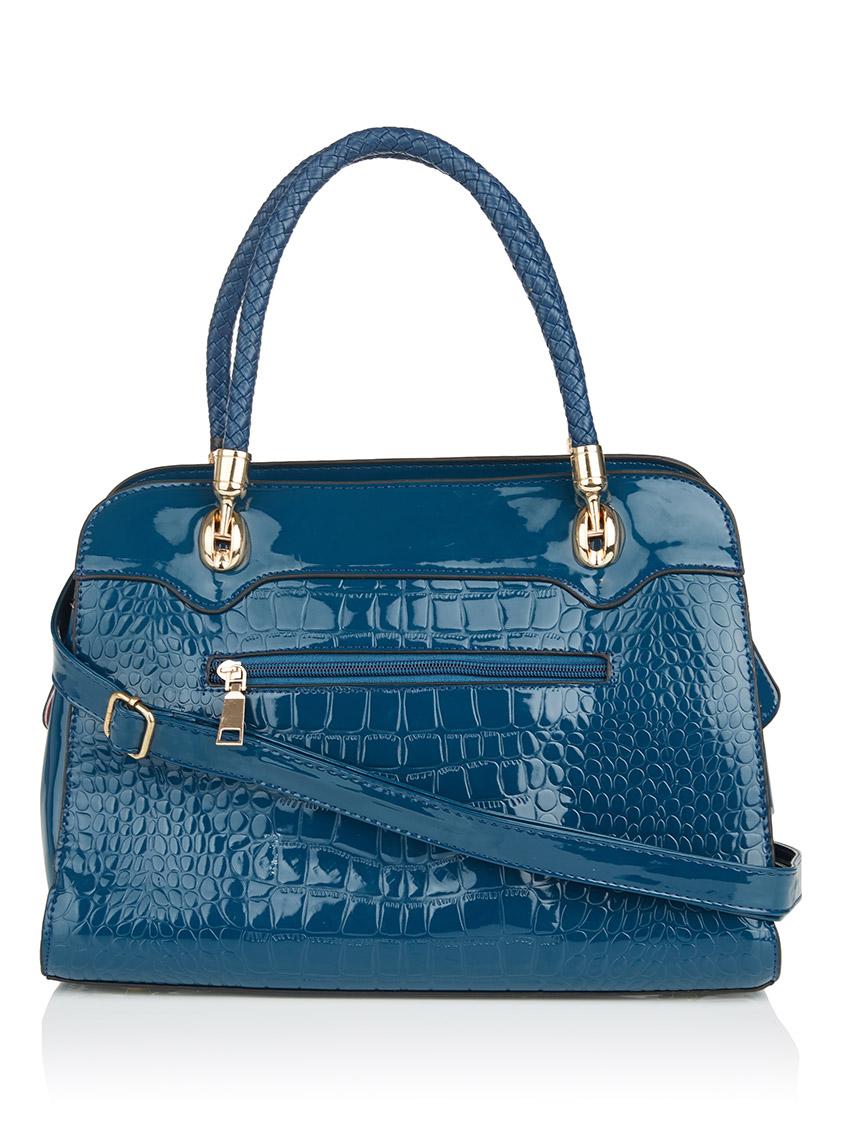 Patent Croc Handbag Dark Blue edit Bags & Purses | Superbalist.com