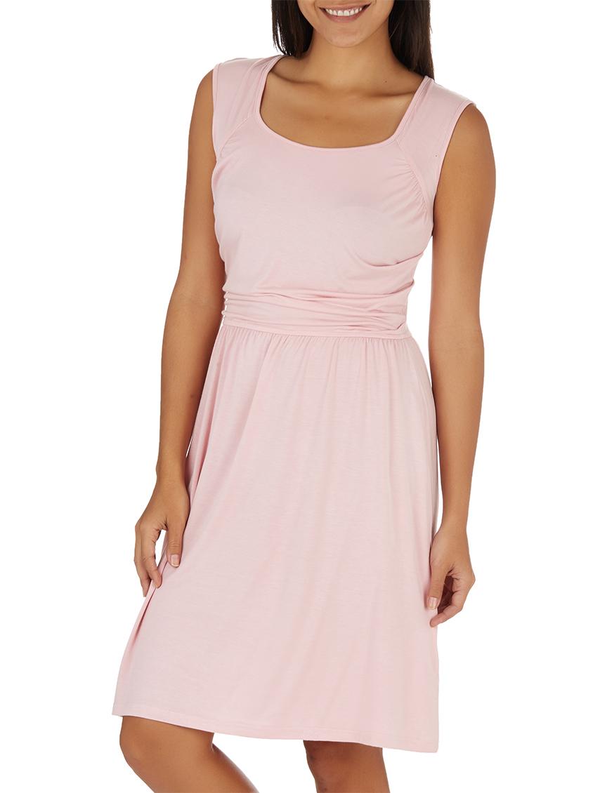 pale pink casual dress