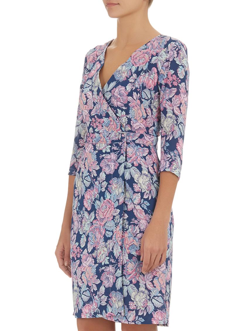 multi coloured wrap dress