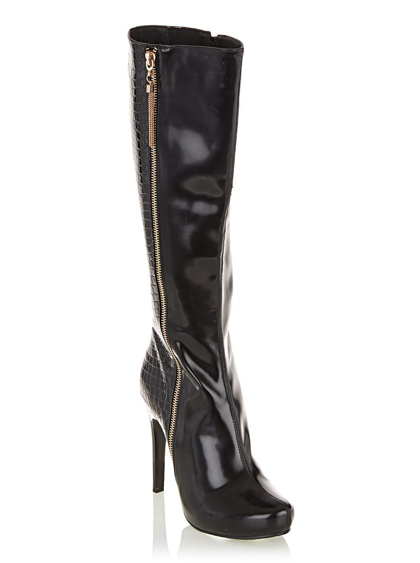 plum long boots