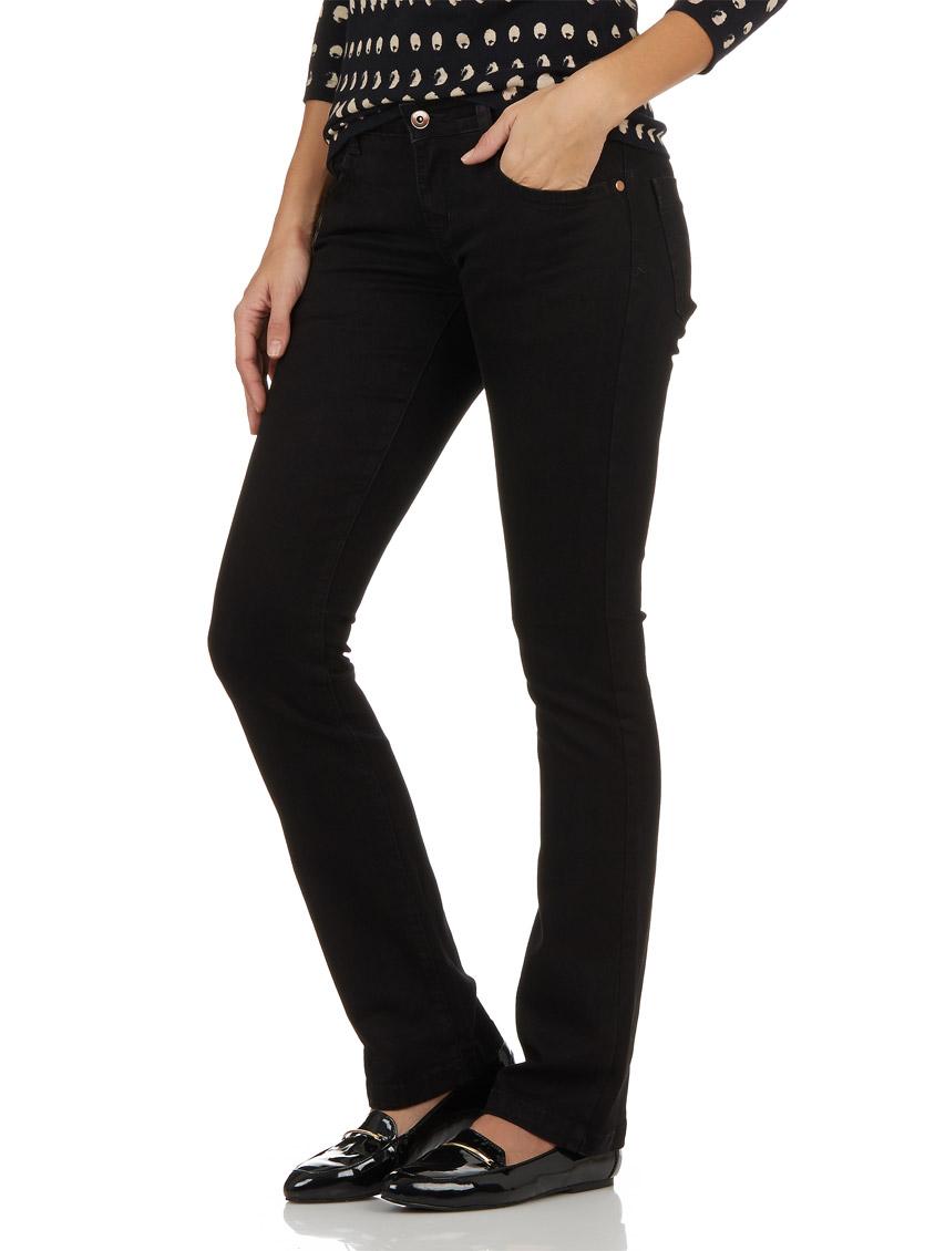 black bootleg trousers