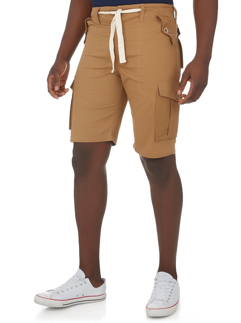 camel cargo shorts