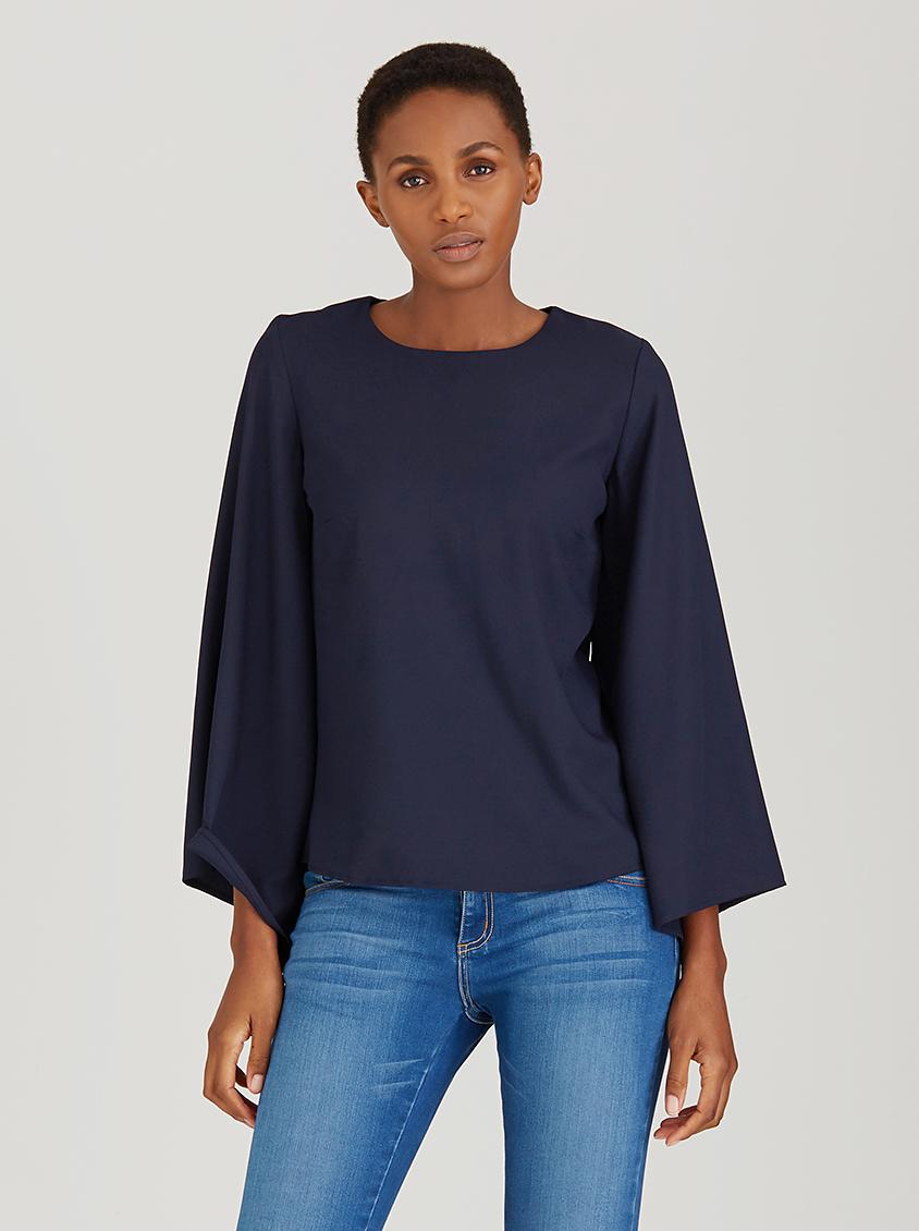 Bell Sleeve Blouse Navy c(inch) Blouses | Superbalist.com