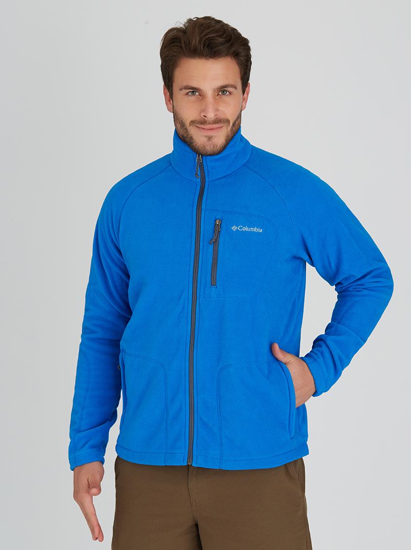 columbia men's blue fleece jacket