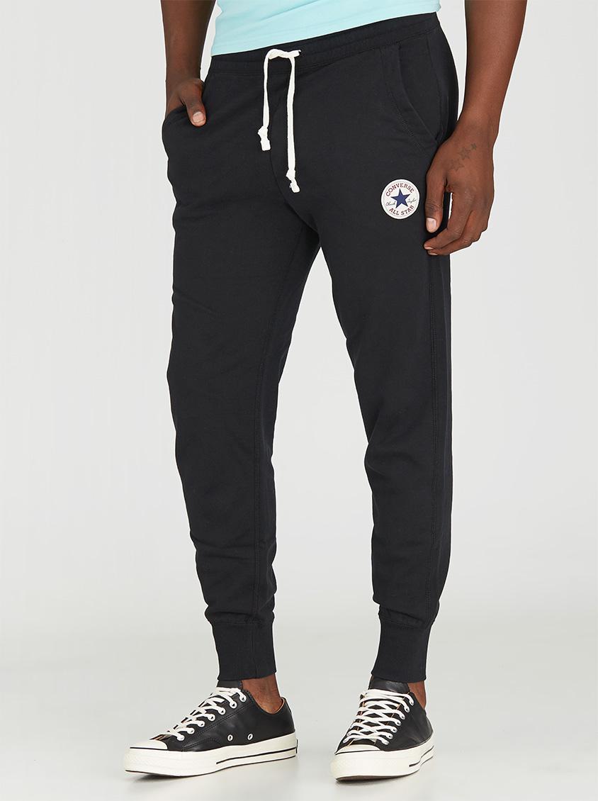 nike french terry pants black