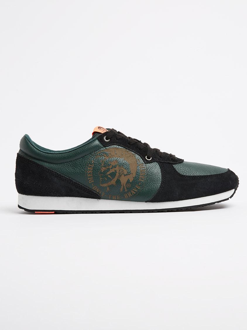 diesel panelled platform sneakers
