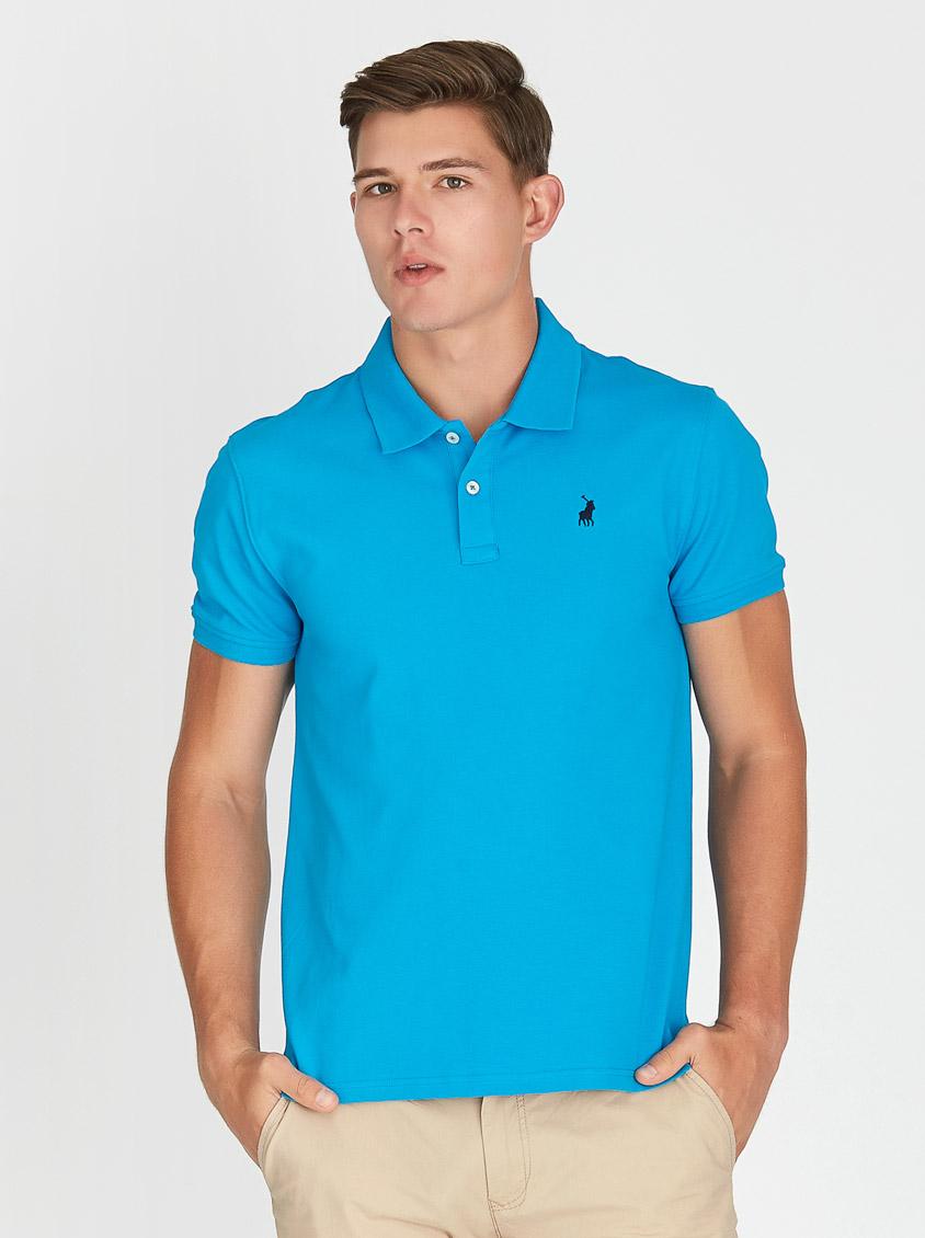Stretch Custom Fit Golfer Blue POLO T-Shirts & Vests | Superbalist.com