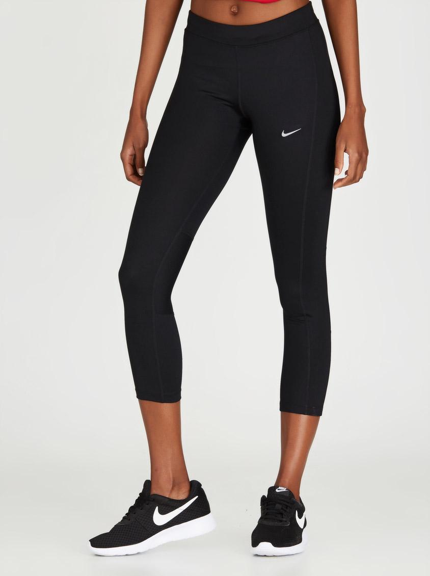 Nike Dry Fit Essential Running Cropped Leggings Black Nike Bottoms ...