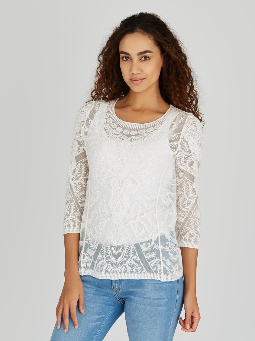 white mesh sleeves