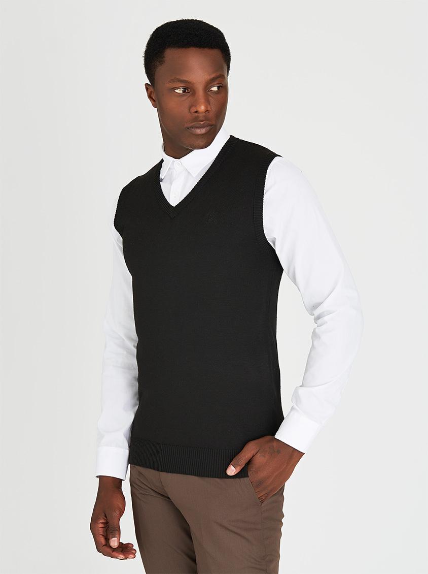 MENS SLEEVELESS JERSEY Black Massimiliano Knitwear | Superbalist.com