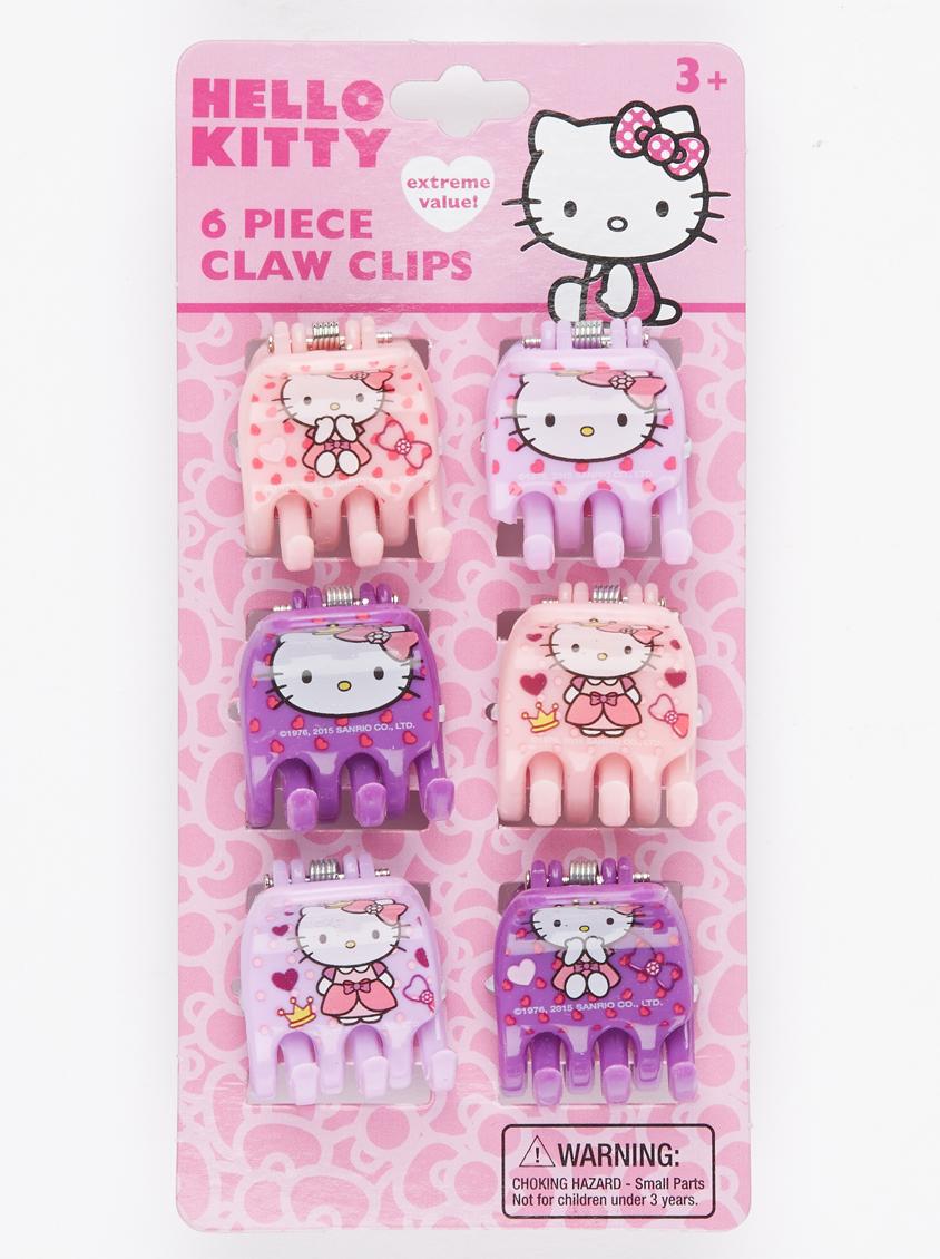 6 Pack Hello Kitty Jaw Clips Multi-colour Character Fashion Accessories ...
