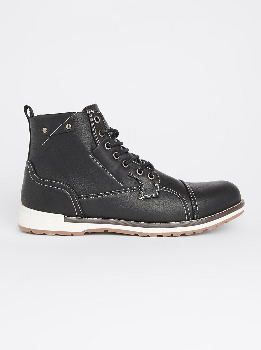 Pierre Cardin Lace Up Boots Black Pierre Cardin Boots