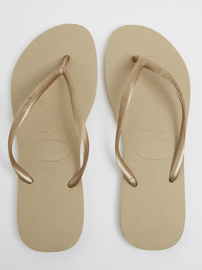 Slim Havaiana Flip Flops Gold Havaianas Sandals & Flip Flops ...