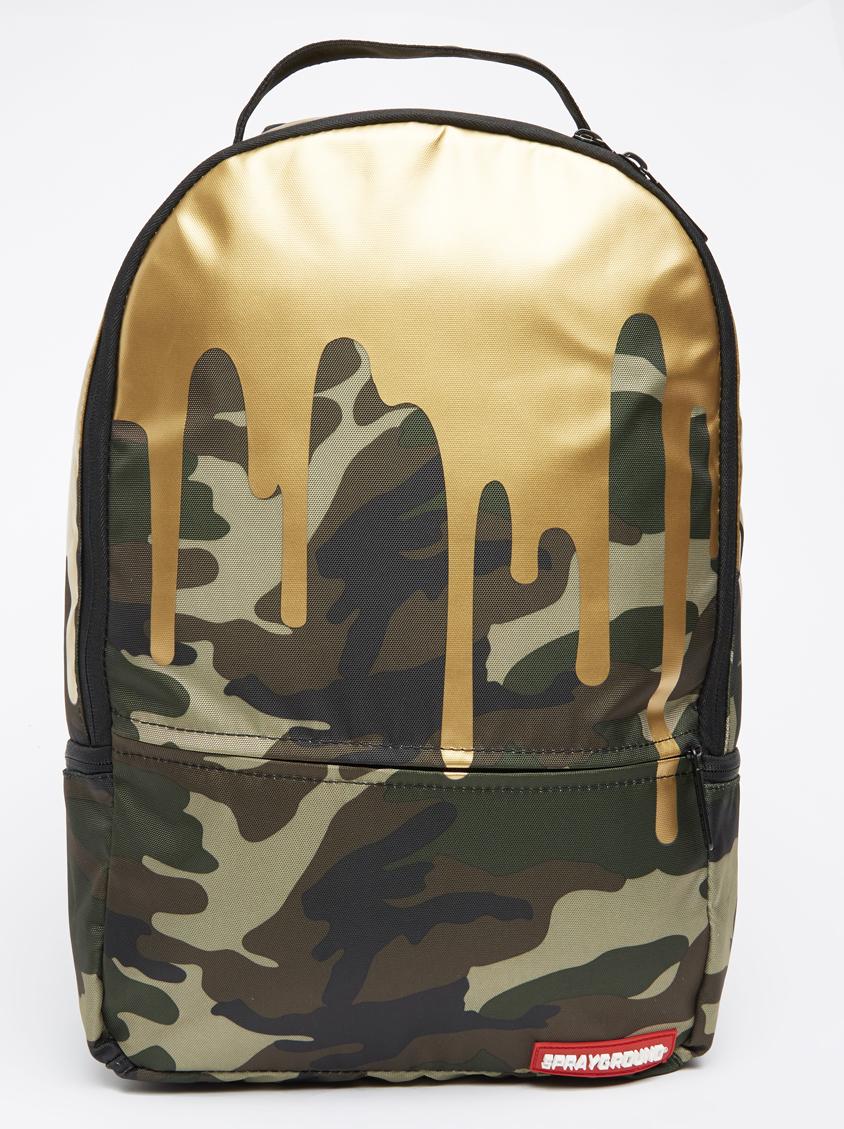 Gold Camo Drip Amanda Du Pont Backpack Black Sprayground Bags & Wallets ...