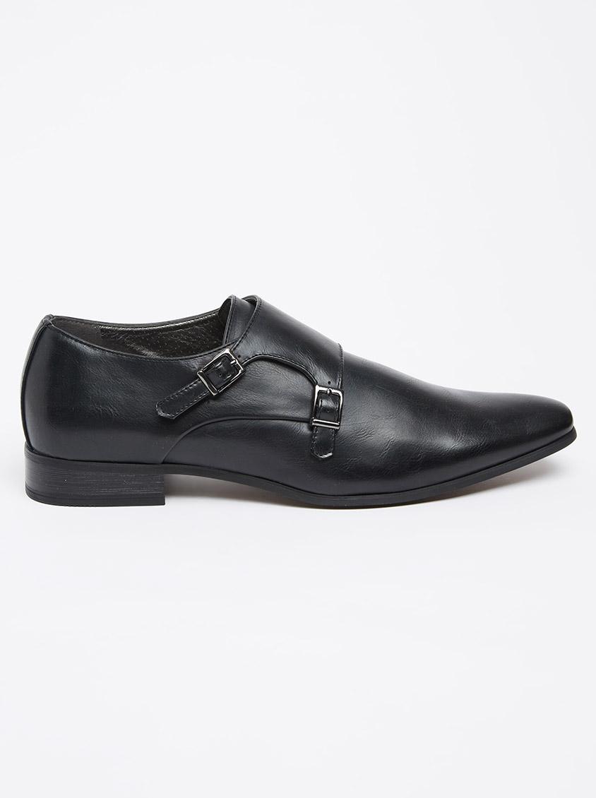 Gino Paoli Monk Double Strap Shoes Black Gino Paoli Formal ...