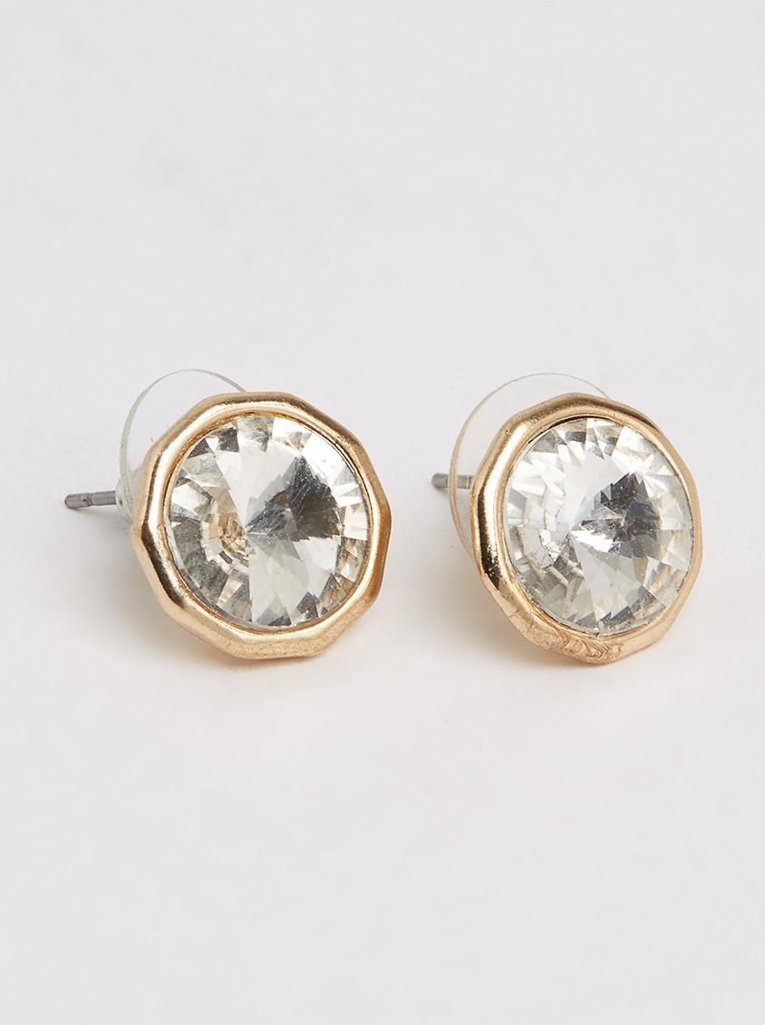 Diamante Stud Earrings Gold edit Jewellery | Superbalist.com
