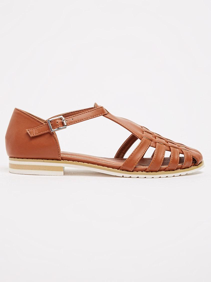 tan cage sandals