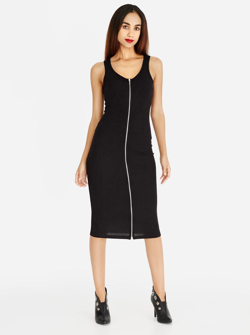 Joany Zip-up Dress Black GUESS Formal | Superbalist.com
