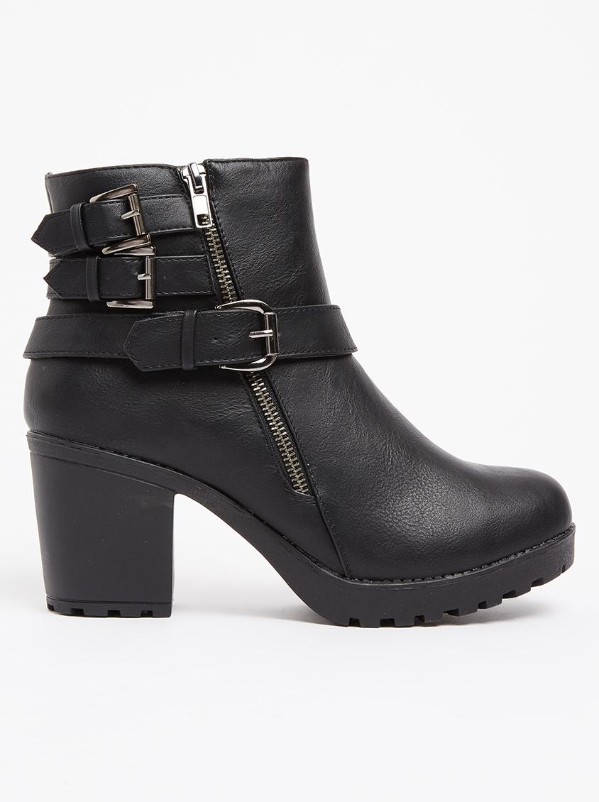 Ankle Boots with Buckle Detail Black Charlotte Russe Boots ...
