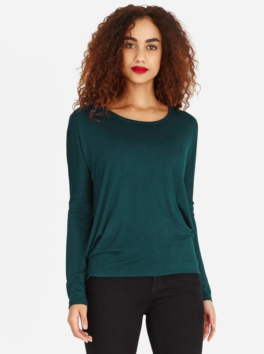 Open Back T-Shirt Dark Green STYLE REPUBLIC T-Shirts, Vests & Camis ...
