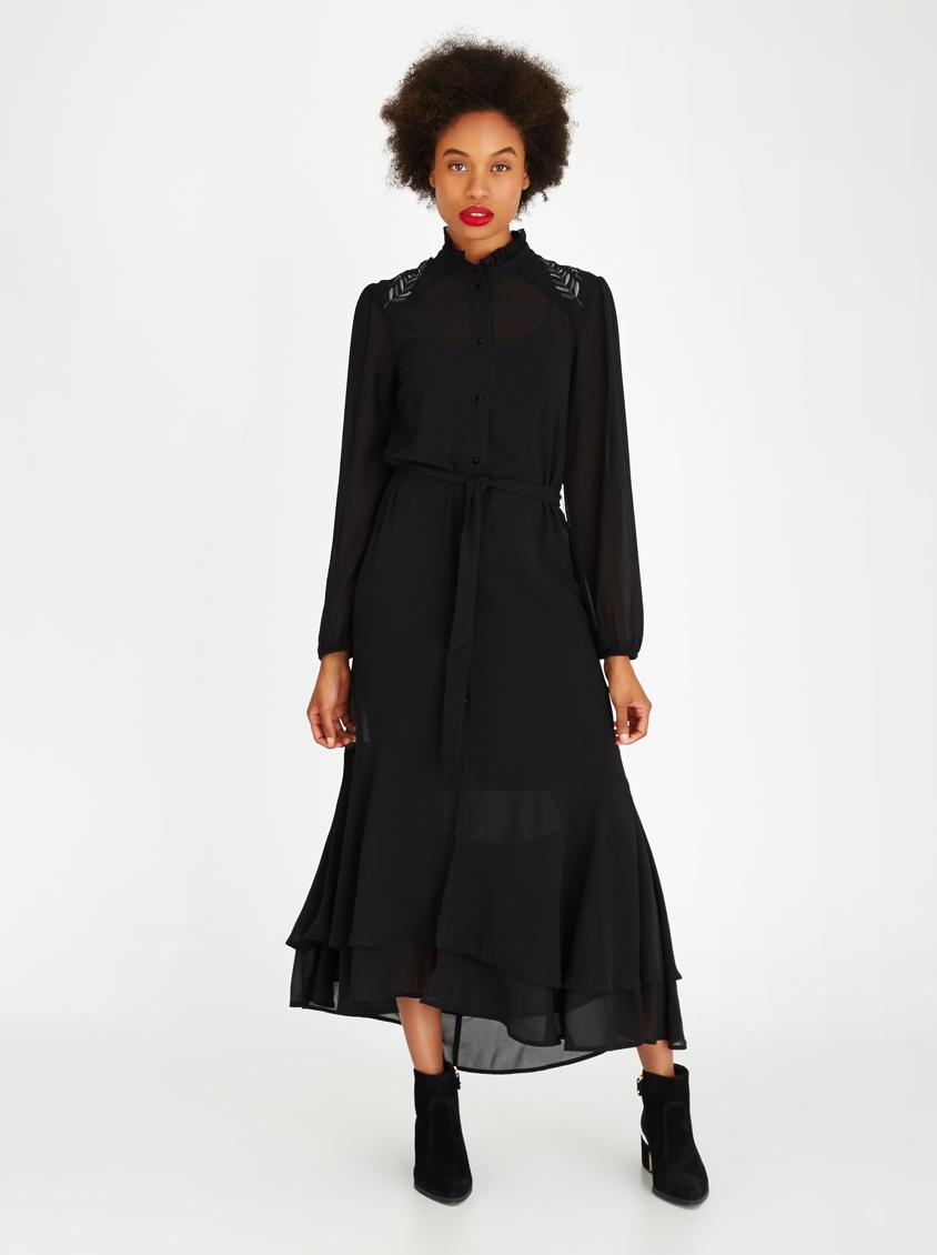 Vicky Frill Dress Black Marique Yssel Formal | Superbalist.com