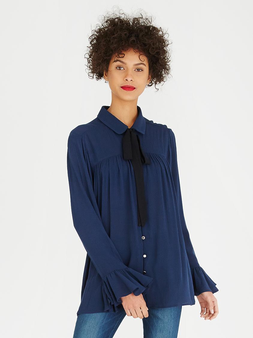 Kitty Bow Blouse Navy edit Blouses | Superbalist.com