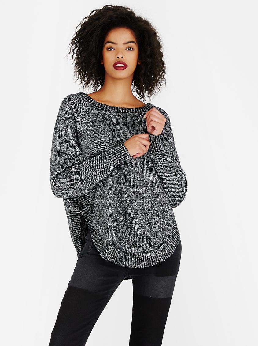 Guess Chunky Knit Top Black GUESS Knitwear | Superbalist.com