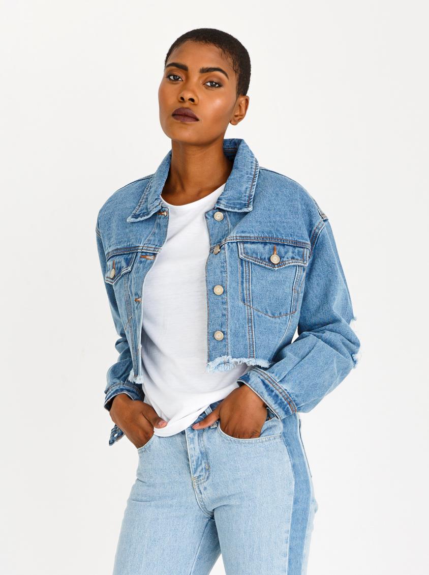 Cropped Denim Jacket Pale Blue STYLE REPUBLIC Jackets | Superbalist.com