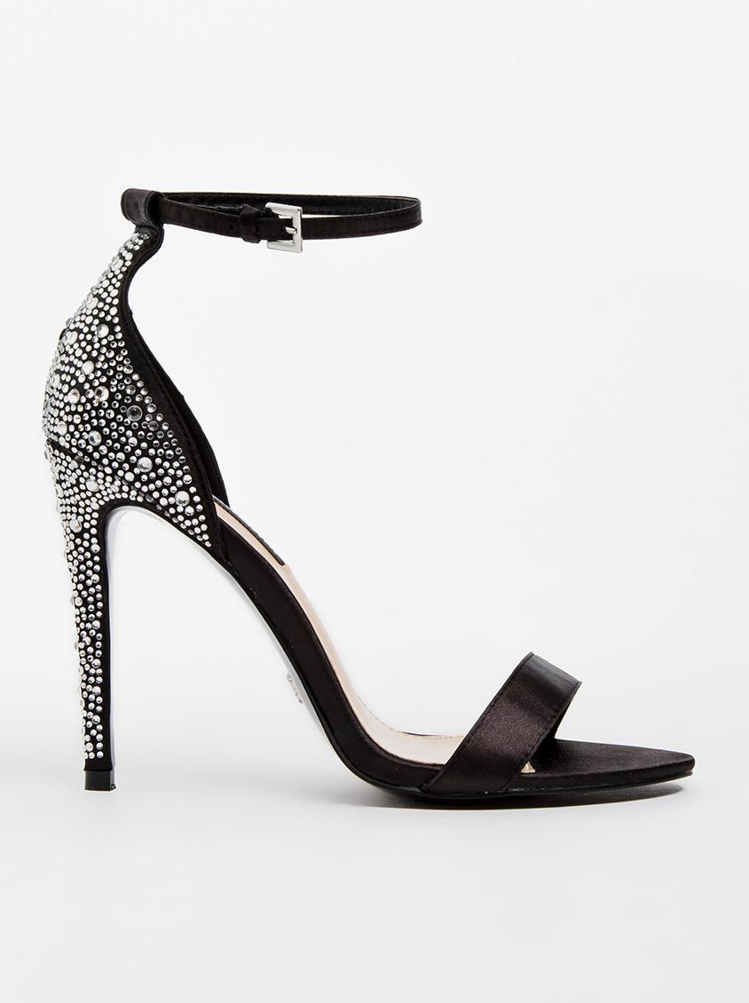 Embellished Ankle Strap Sandals Black Cherry Collection Heels ...