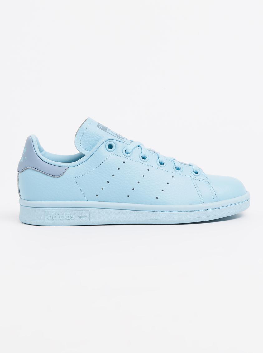 light blue synthetic lace up sneakers