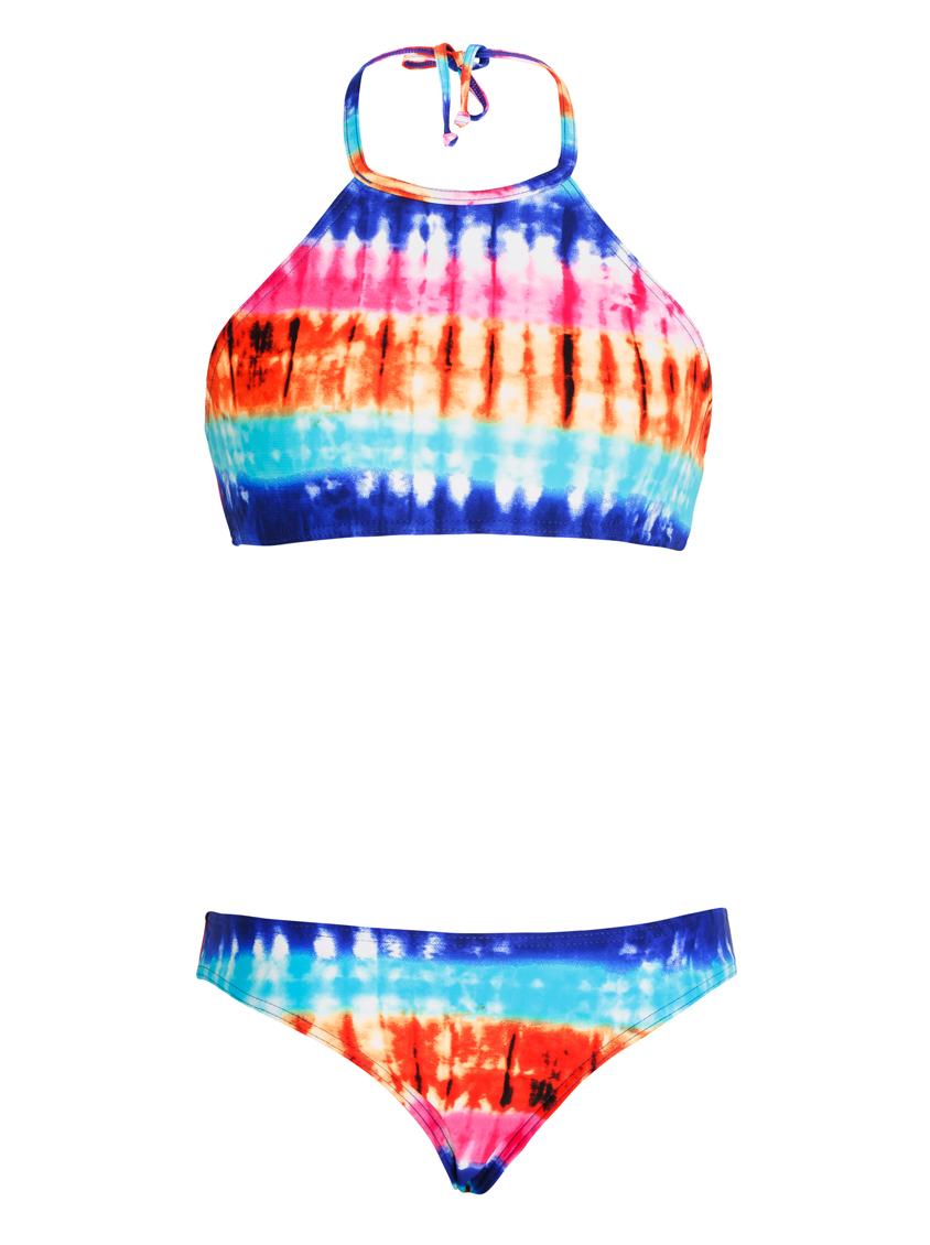 Halter Top & Basic Panty Set Multi-colour Sun Things Swimwear ...