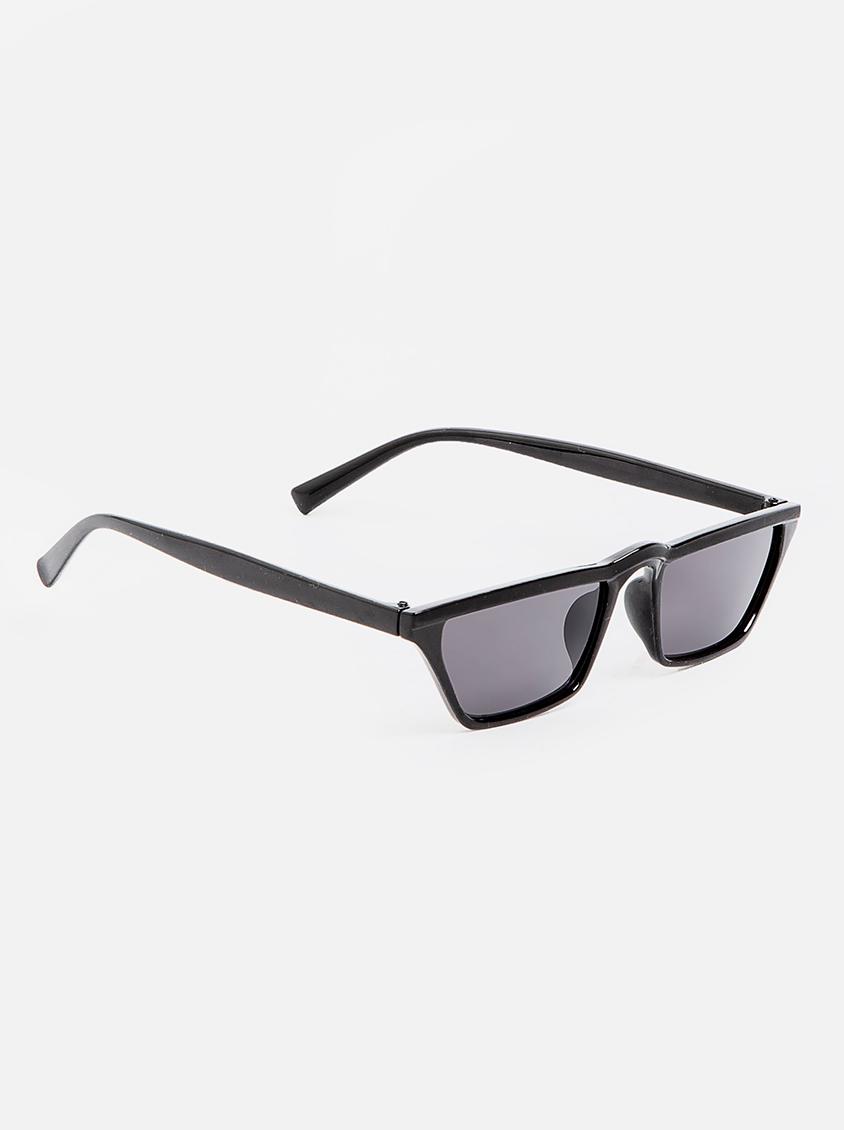 Slim Rectangle Sunglasses Black Style Republic Eyewear 