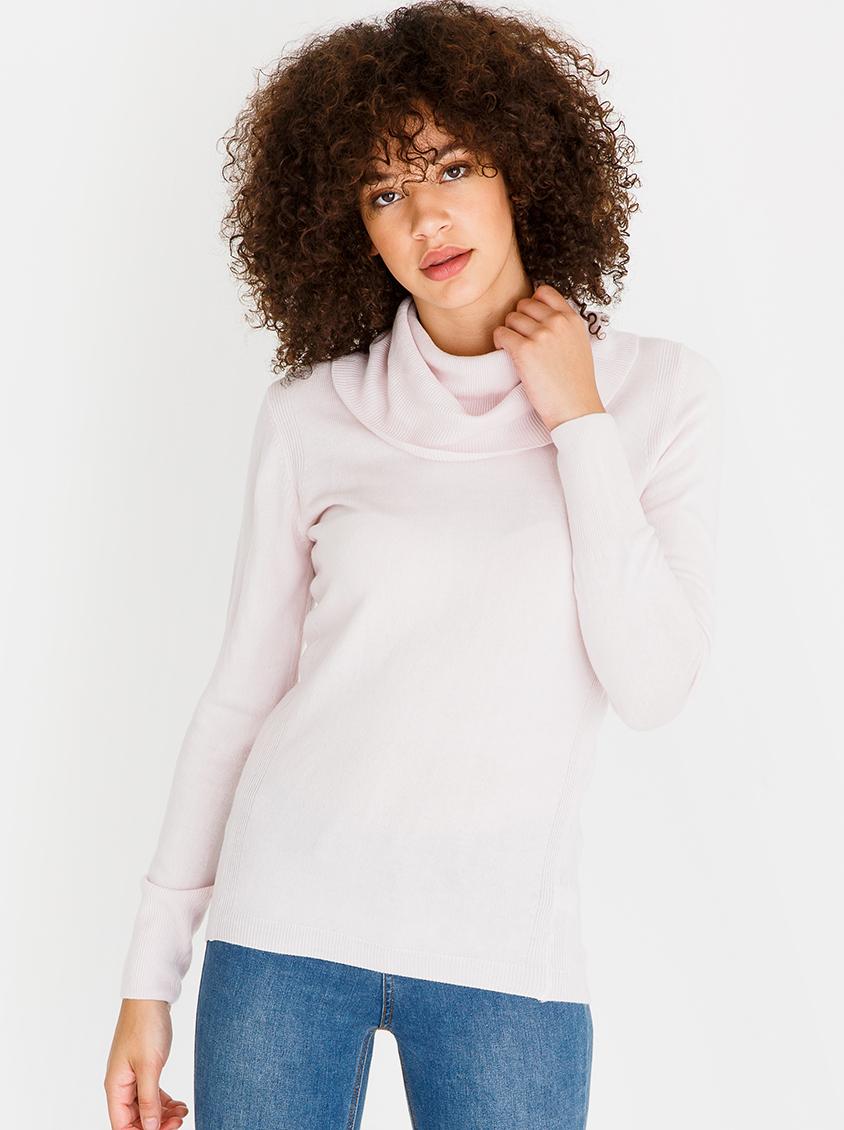 Cowl Neck Jumper Pale Pink Passionknit Knitwear | Superbalist.com