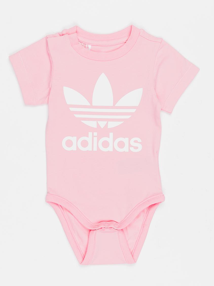 Baby Trefoil onesie - pink and white adidas Originals Tops ...
