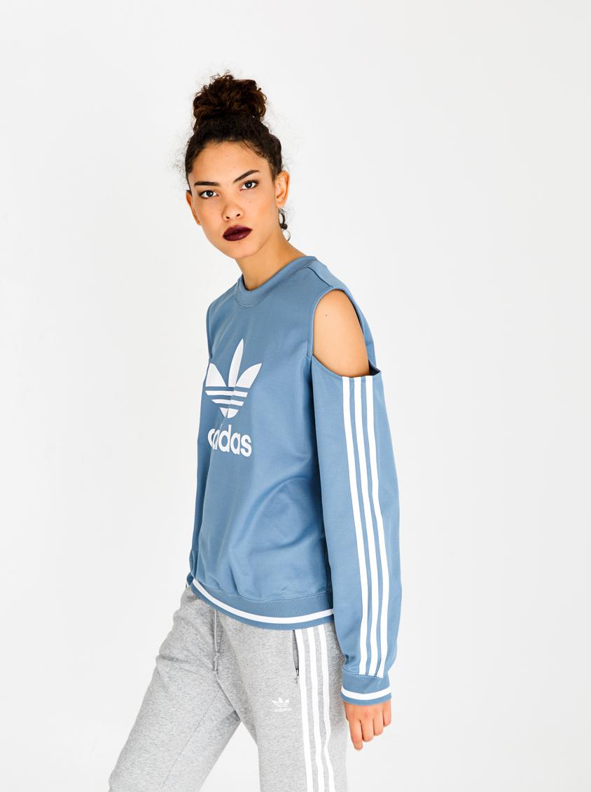 Active Icons Cut-out Sweater Grey adidas Originals Hoodies & Sweats ...