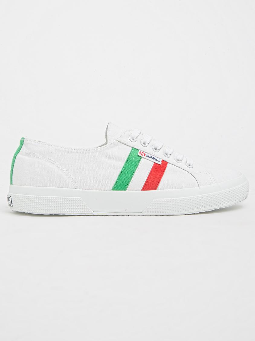 Italian Flag Classic Canvas Sneakers White Superga Sneakers 5766