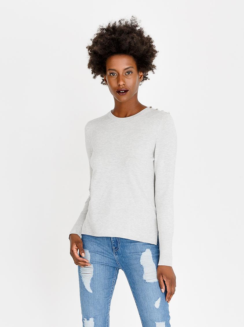 Dina Long Sleeve Jersey Pale Grey ONLY Knitwear | Superbalist.com