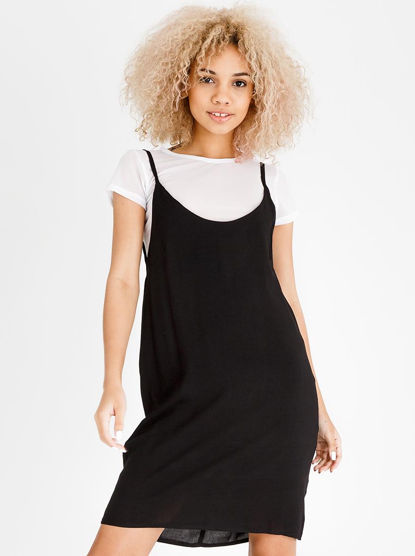 Double Layer Slip Dress Black c(inch) Casual | Superbalist.com