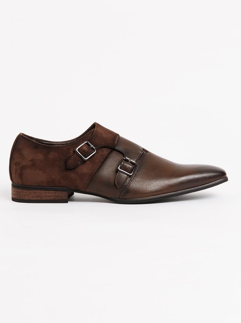 Magio 25 Double Monk Strap Dark Brown MAZERATA Formal Shoes ...