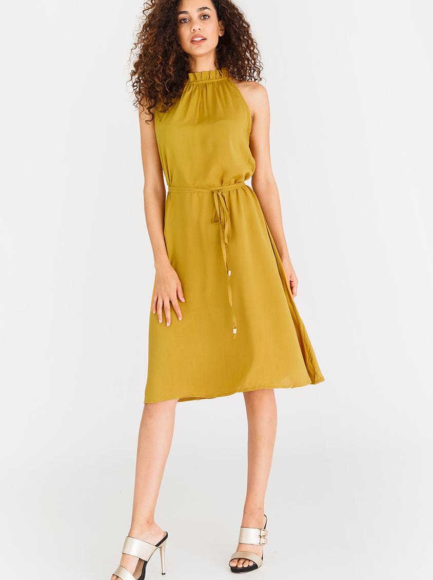 yellow fit and flare