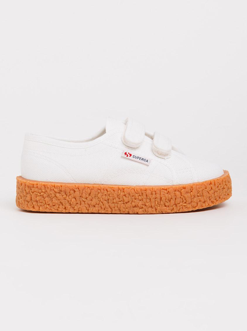 white shoes with velcro straps