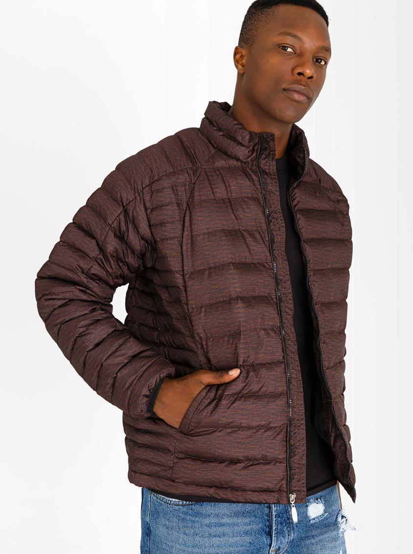 mens dark brown puffer jacket