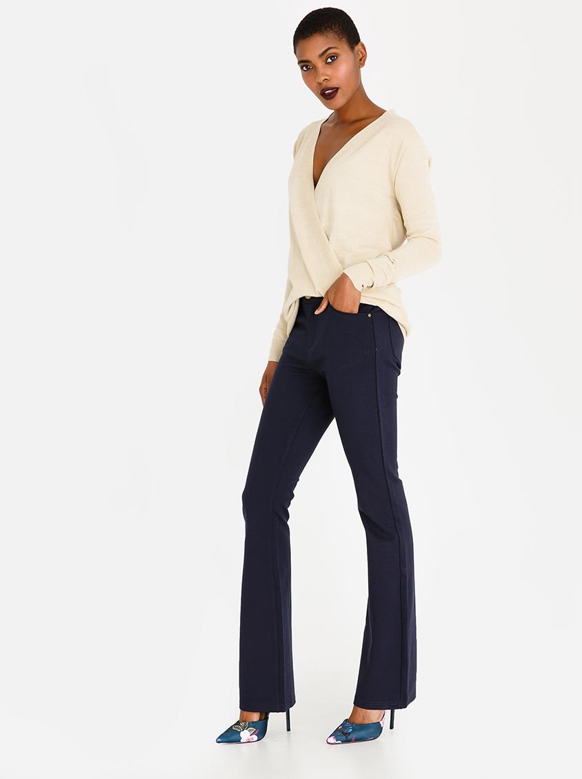 navy bootleg pants