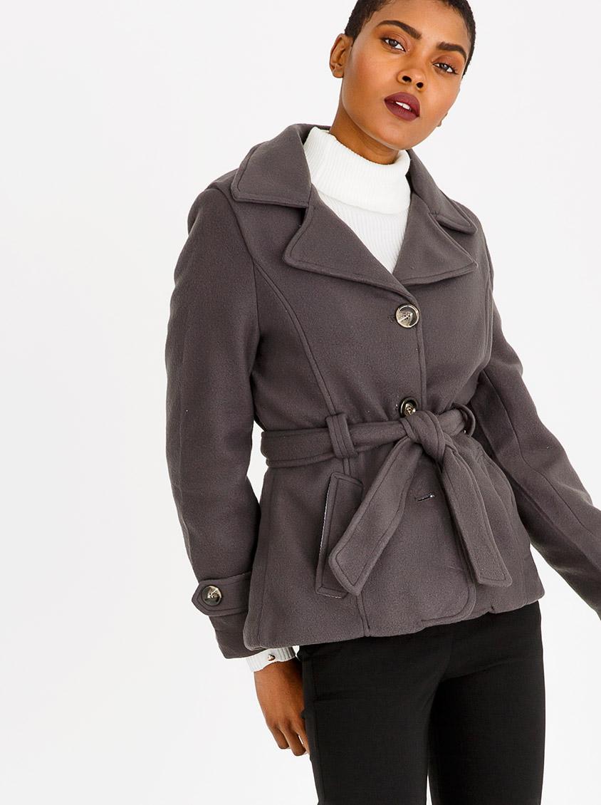 dark grey wool coat ladies