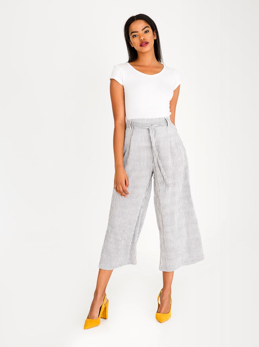 Cropped Multi Belt Loop Trousers main image 0