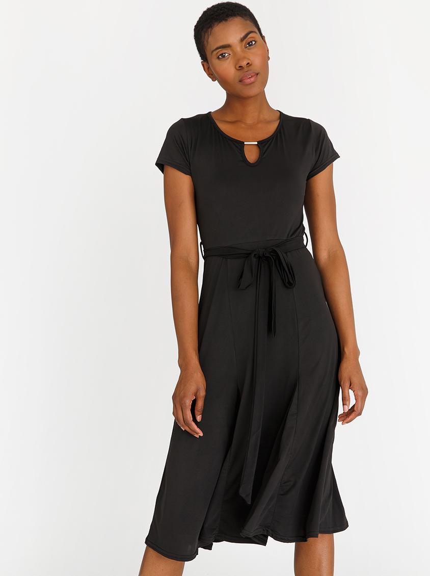 Short Sleeve Flared Dress Black edit Formal | Superbalist.com
